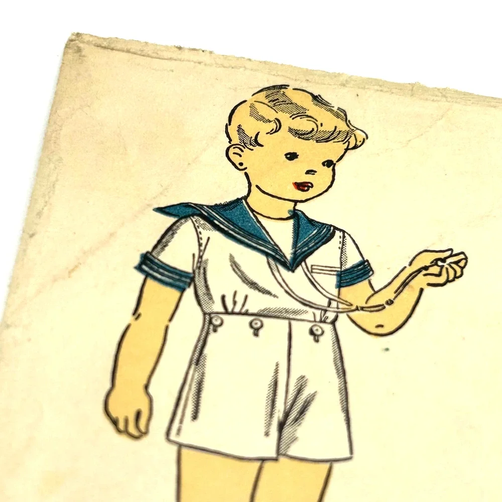 Du Barry Vintage‎ 1941 Pattern #2599B Boys Sailor Suit Size 4 HTF RARE